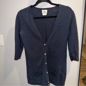 Lacoste Navy Cashmere Cotton 40 cardigan